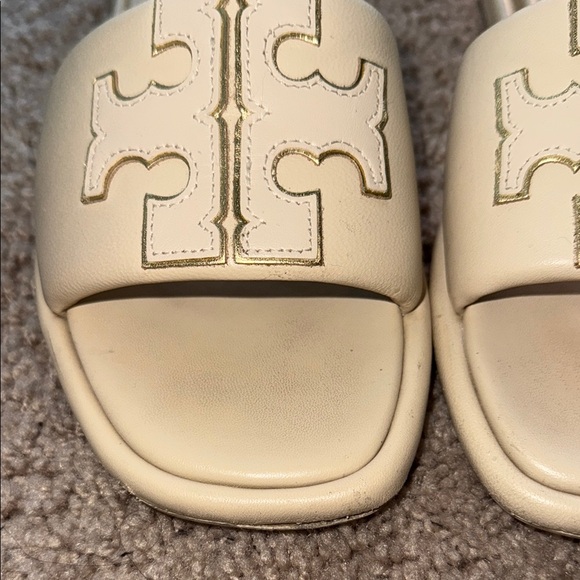Tory Burch Cream Slide Sandals - Picture 8 of 10